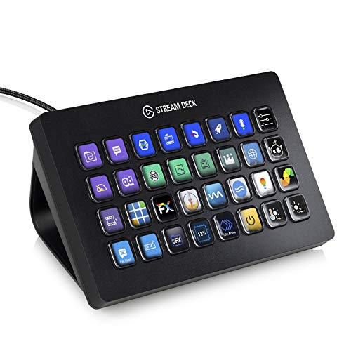 Elgato Stream Deck XL – 32 touches macro, déclenchement d’actions dans les applications et les logiciels comme OBS, Twitch, YouTube et d’autres, compatible Mac et PC