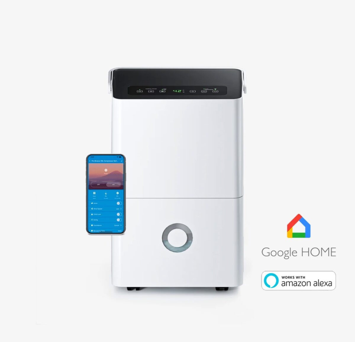 Pro Breeze Déshumidificateur Compresseur Connecté 30L Pro Breeze - Déshumidificateur connecté 30L/jour (Code Promo) – Image 1