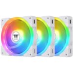 Pack de 3 ventilateurs Thermaltake SWAFAN EX12 ARGB Noir/Blanc